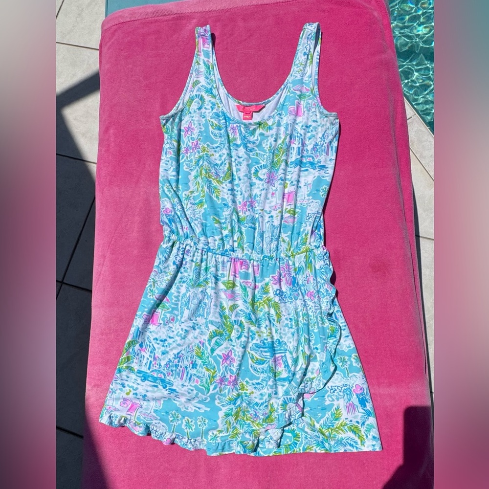 🦩🌴Lilly Pulitzer Analee Romper~What a Lovely Place EUC🦩🌴 - Picture 16 of 16